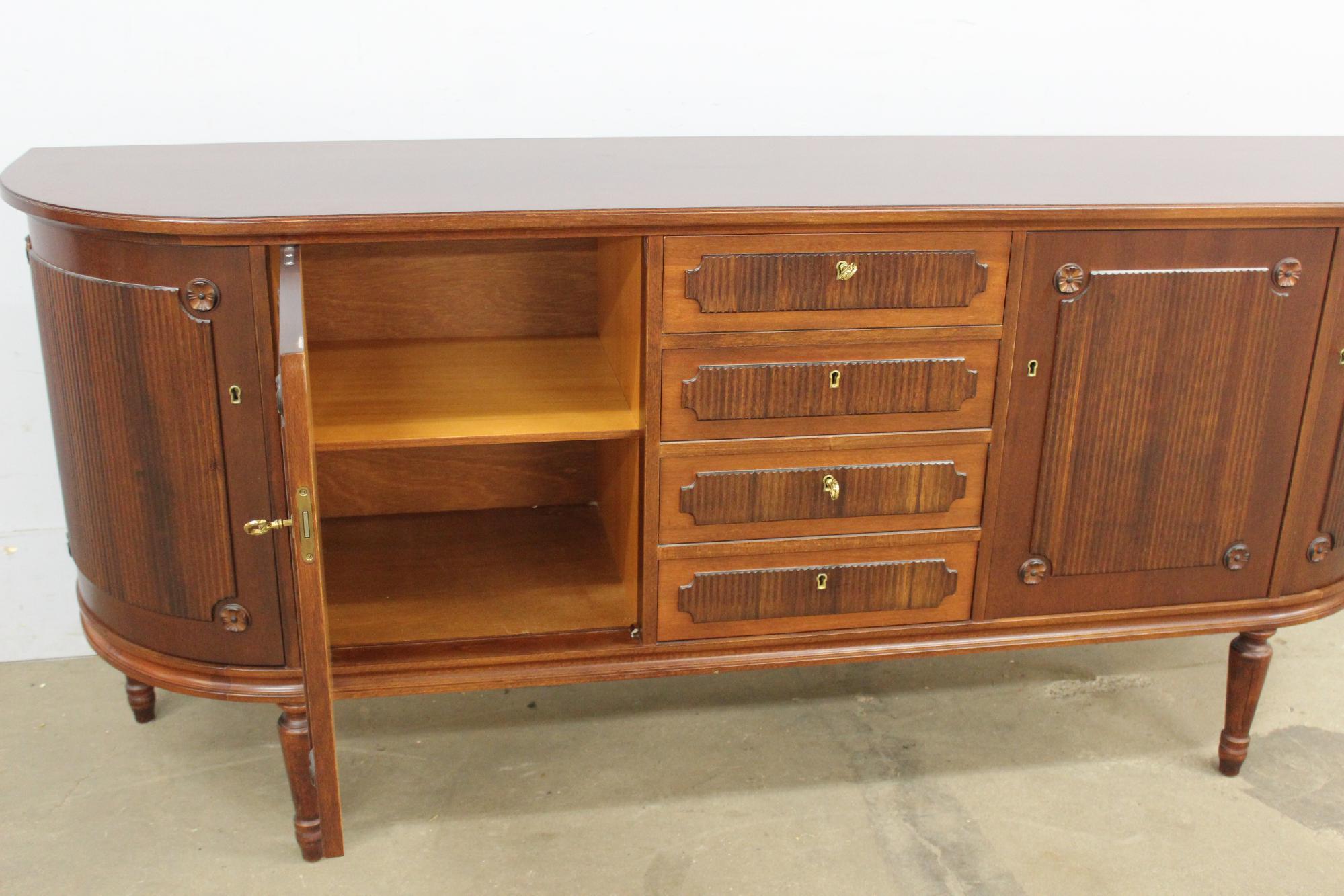 Mahogany Stained Swedish Gustavian Style Sideboard